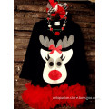 baby girls reindeer christmas dress with matching necklace and bow